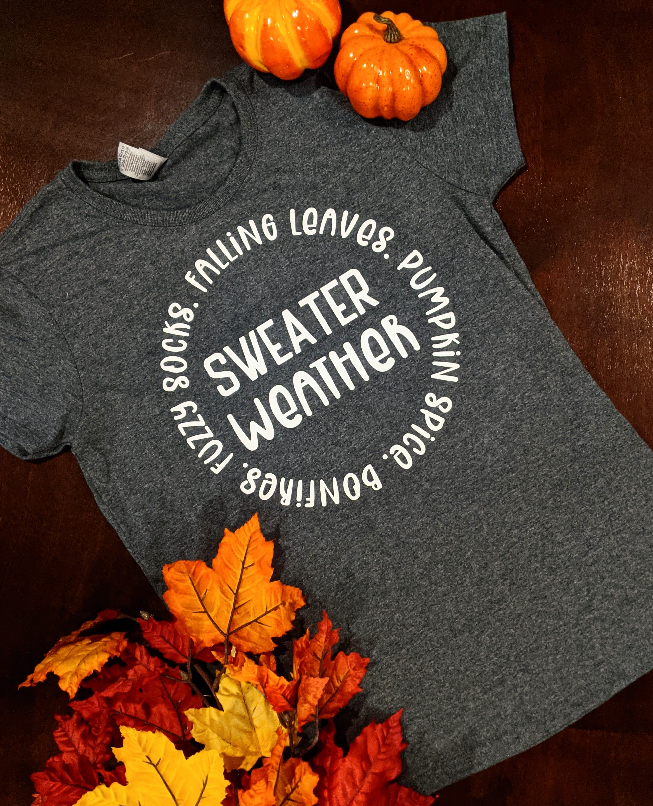 Ladies Sweater Weather T Shirt OakenAsh